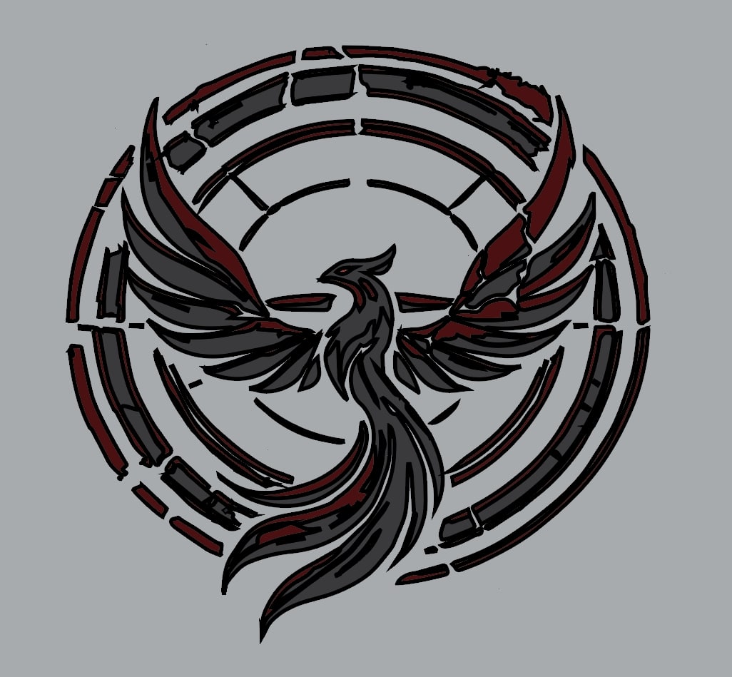 Gray Phoenix - Digital Art
